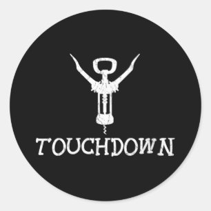 Adesivo Redondo Mulheres Engraçadas Futebol Tocando Garrafa de Vin