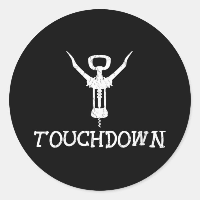 Adesivo Redondo Mulheres Engraçadas Futebol Tocando Garrafa de Vin (Frente)