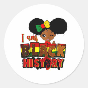 Adesivo Redondo Mulheres Eu Sou A História Negra Mês Mulher Negra