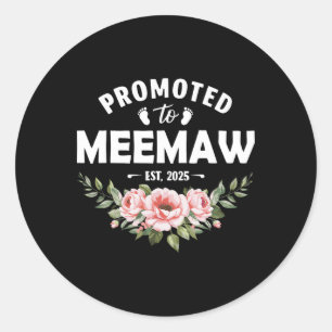 Adesivo Redondo Mulheres Flores Promovidas Para Meemaw 2025