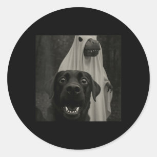 Adesivo Redondo Mulheres Funny Halloween Selfie Black Lab Com