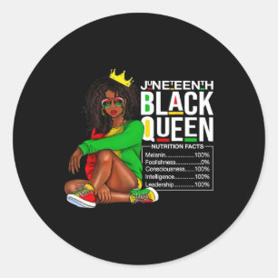 Adesivo Redondo Mulheres Junta Décima Negra Rainha Negra Fatos Nut