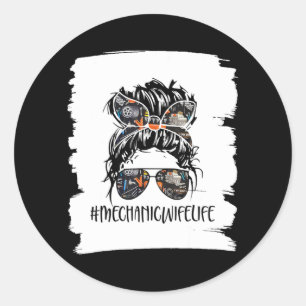 Adesivo Redondo Mulheres Mecanicwifelife Mecânica Mulher Esposa Me
