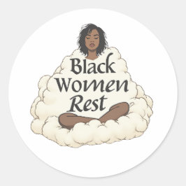 Adesivo Redondo Mulheres Negras Descansam