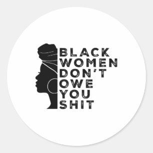 Adesivo Redondo Mulheres Negras Feministas Direitos Negros Mulhere