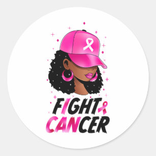 Adesivo Redondo Mulheres Negras Guerreiros do Cancer Materno Afro-