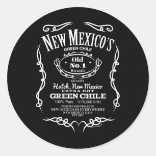 Adesivo Redondo Mulheres Novo México Velho Nº 1 Hatch Chile Verde