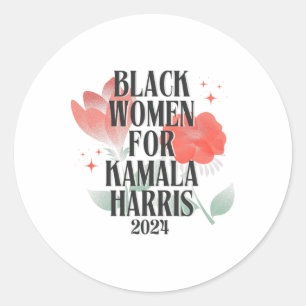 Adesivo Redondo Mulheres Para Kamala Harris Para A Eleição Preside