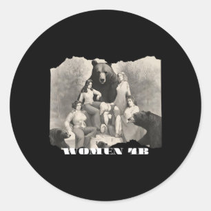 Adesivo Redondo Mulheres Por Ursos 4b Movimento Feminista Dando Po