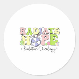 Adesivo Redondo Mulheres Radiação Páscoa Oncologia Retro Radiologi