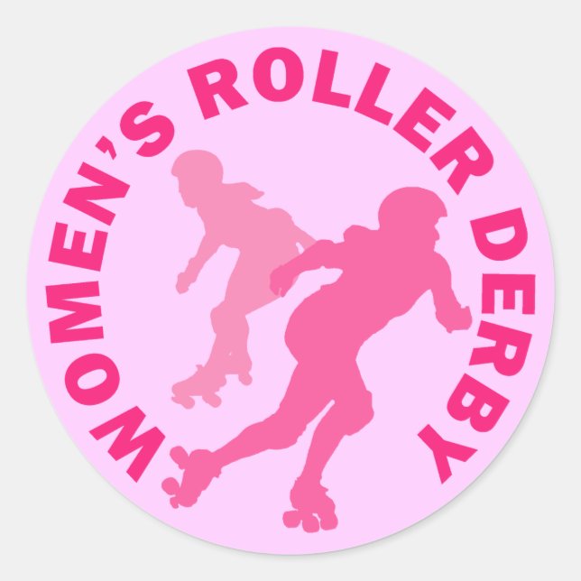 Adesivo Redondo Mulheres Roller Derby (Frente)