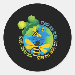 Adesivo Redondo Mulheres Salvem Abelhas - Proteção Ambiental