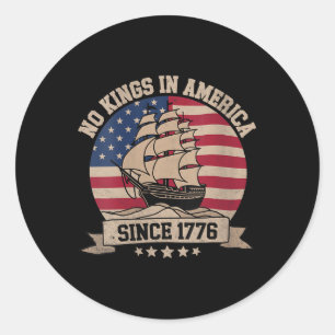 Adesivo Redondo Mulheres Sem Reis Na América Desde 1776 Vintage Pa