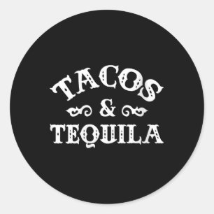Adesivo Redondo Mulheres Tacos E Tequila Cinco Engraçados De Mayo