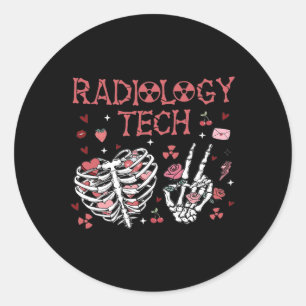 Adesivo Redondo Mulheres Técnico de Radiologia de Valentina Esquel