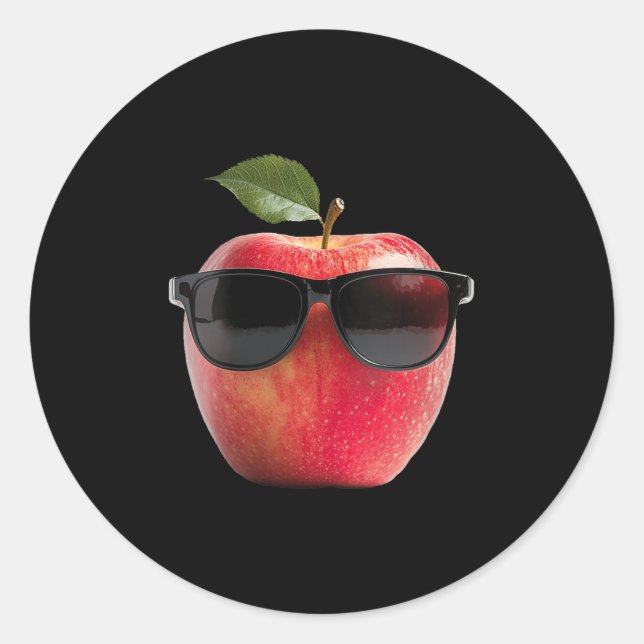 Adesivo Redondo Mulheres Vestindo Pulmões Frutas Engraçadas Figura (Frente)