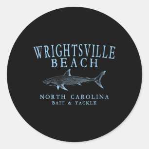 Adesivo Redondo Mulheres Wrightsville Beach Carolina do Norte Tuba