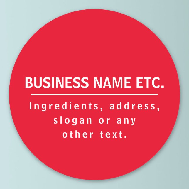 Adesivo Redondo Multi-propósito vermelho e branco (Criador carregado)