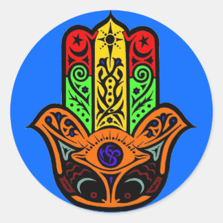 Adesivo Redondo multicor HAMSA