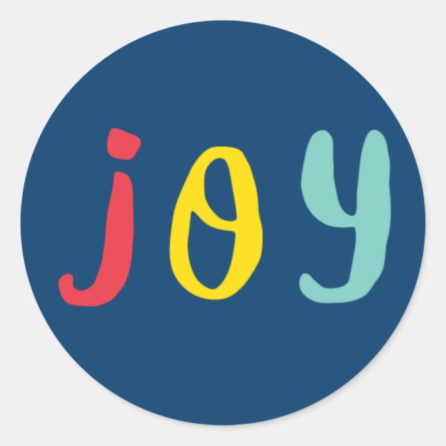 Adesivo Redondo Múltiplas Cores de Alegria Sempre Brilhante | Ades (Frente)