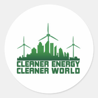 Adesivo Redondo Mundiais mais limpos de energia