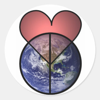 Adesivo Redondo mundo da paz