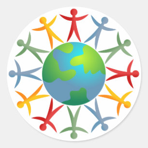 Adesivo Redondo Mundo Diverso