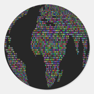 Adesivo Redondo mundo terra planeta globo mapa