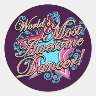 Adesivo Redondo Mundos a maioria de dançarino impressionante