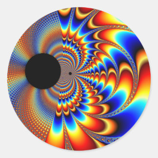 Adesivo Redondo Mundos Colididos - Fractal