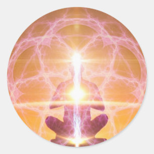 Adesivo Redondo Mundos exteriores dos mundos internos - Kundalini