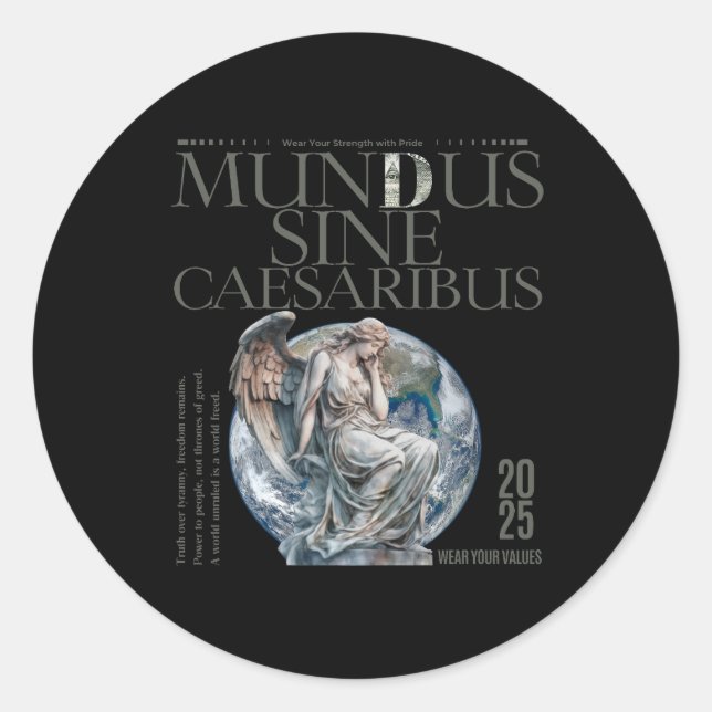 Adesivo Redondo Mundus Sine Caesaribus round Sticker (Frente)