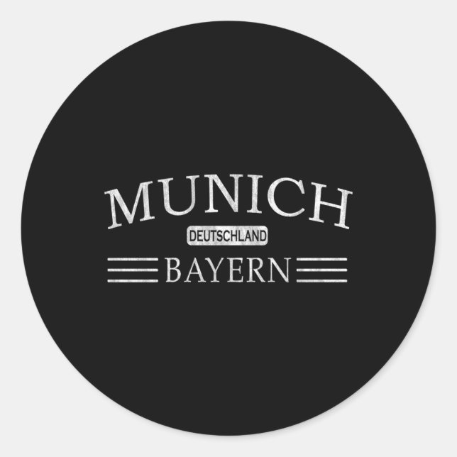Adesivo Redondo Munich Bayern Alemanha Bavaria Gery (Frente)