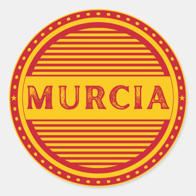 Adesivo Redondo Murcia City Pride Emblem – Spanish Identity (Frente)