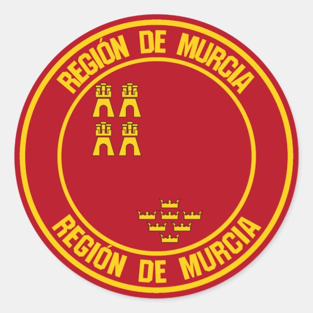 Adesivo Redondo Murcia Round Emblem (Frente)