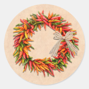 Adesivo Redondo Muro do Sudeste do Chile no Adobe Wall