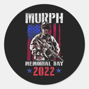 Adesivo Redondo Murph 2022 Workout Challenge Memorial Americano