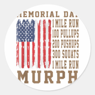 Adesivo Redondo Murph Challenge Memorial Day