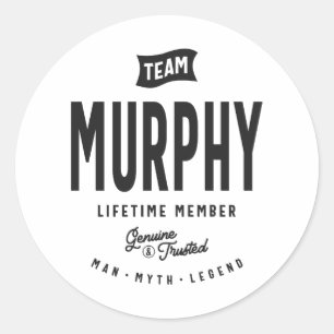 Adesivo Redondo Murphy Lifetime Member Personalize Name Murphy