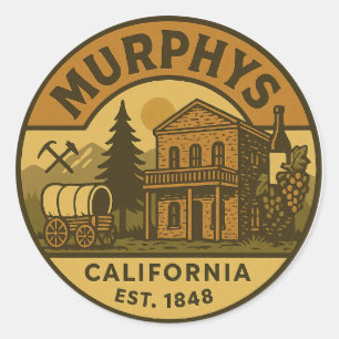 Adesivo Redondo Murphy's California Vintage Emblem