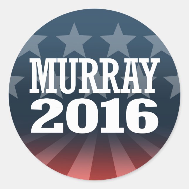 Adesivo Redondo Murray - Patty Murray 2016 (Frente)