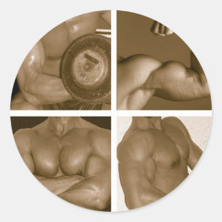 Adesivo Redondo Muscle Flex: www.AriesArtist.com