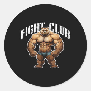 Adesivo Redondo Músculos Da Besta Do Urso Nivelador Da Gama Mma Fi