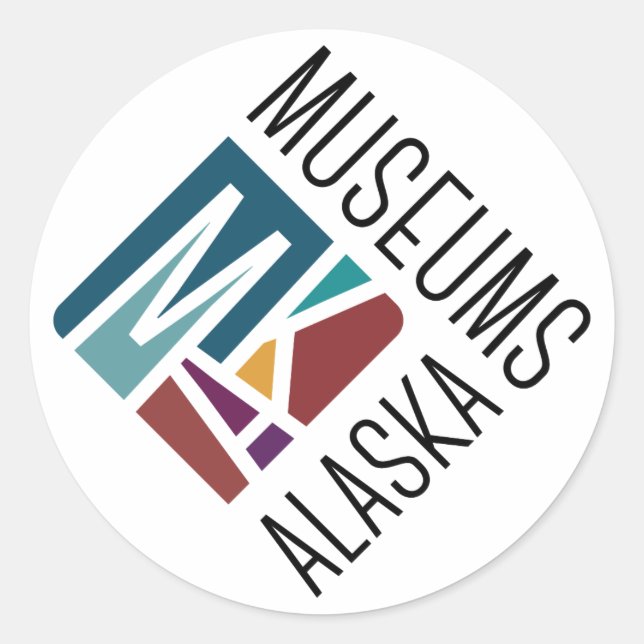 Adesivo Redondo Museus do Alaska Sticker (Frente)