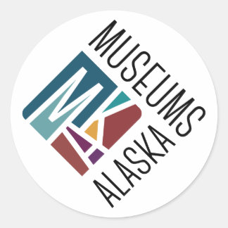 Adesivo Redondo Museus do Alaska Stickers