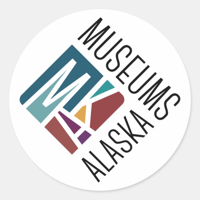 Adesivo Redondo Museus do Alaska Stickers (Frente)
