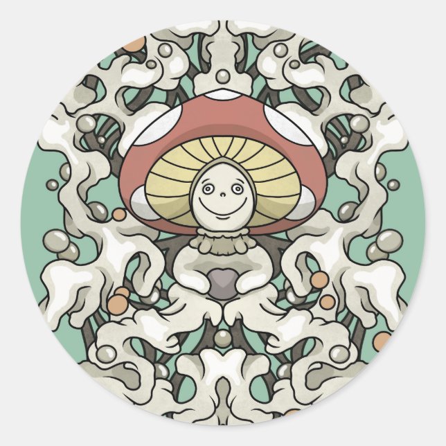 Adesivo Redondo Mushroom (Frente)