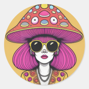 Adesivo Redondo Mushroom Madame