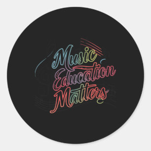 Adesivo Redondo Music Education S Music Teacher Apprecie Stick
