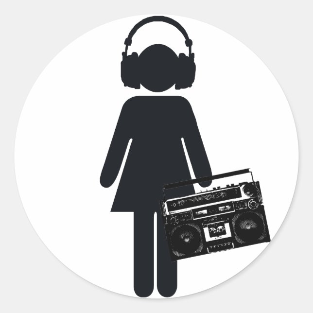 Adesivo Redondo Music Lover (Frente)